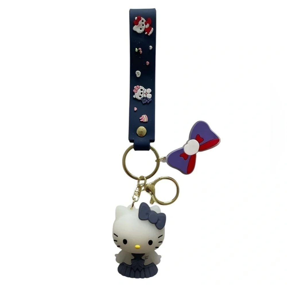 Sanrio Hello Kitty Blue Dress Keychain Bag Charm - Picture 3 of 5